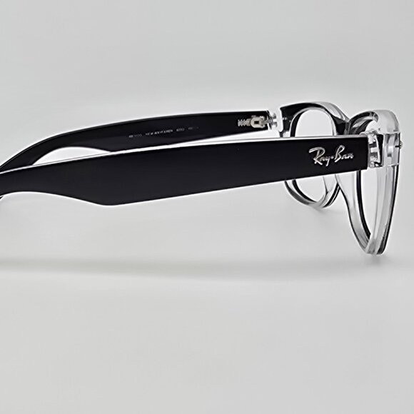 Ray-Ban RB2132 6052 Wayfarer Color Mix Matte Black on Transparent Sunglass Frame - Picture 5 of 12